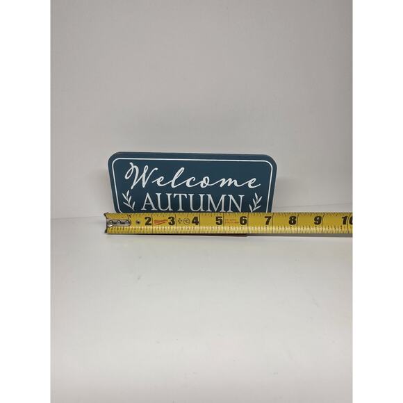 Welcome Autumn Wooden Sign Tabletop Decor Fall Autumn Farmhouse - Picture 3 of 3